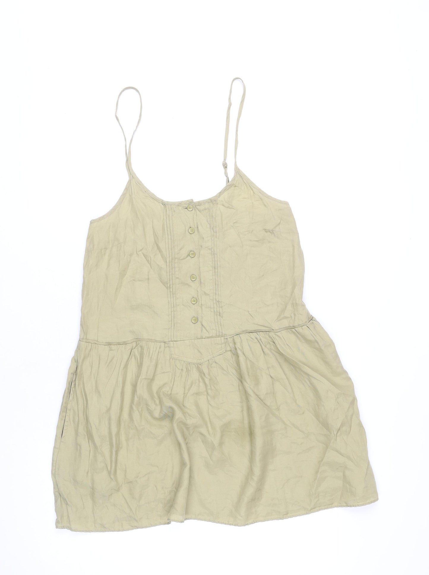 Jack Wills Women’s Beige Silk Cotton Slip Dress Size 8