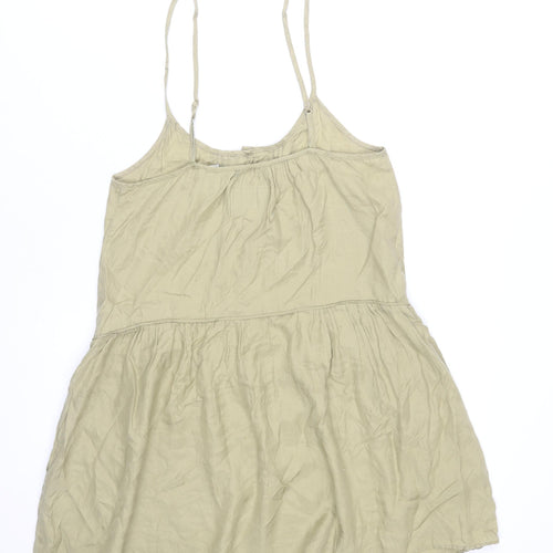 Jack Wills Women’s Beige Silk Cotton Slip Dress Size 8