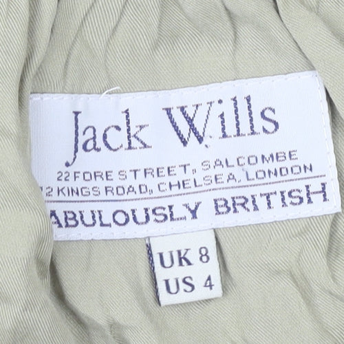 Jack Wills Women’s Beige Silk Cotton Slip Dress Size 8