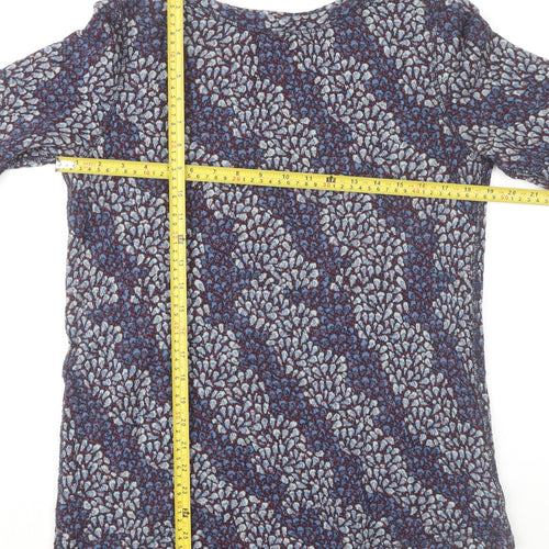 White Stuff Womens Multicoloured Floral Cotton Long Sleeve Blouse UK 10
