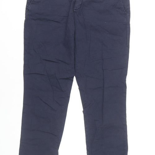 United Colors of Benetton Womens Blue Size 10 Chino Trousers