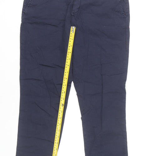 United Colors of Benetton Womens Blue Size 10 Chino Trousers