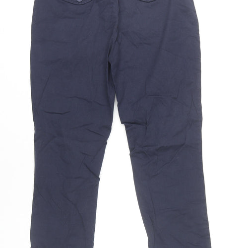 United Colors of Benetton Womens Blue Size 10 Chino Trousers