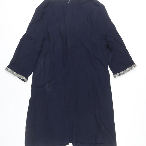 Monsoon Women’s Blue Size 16 Beaded Cuff Shift Dress