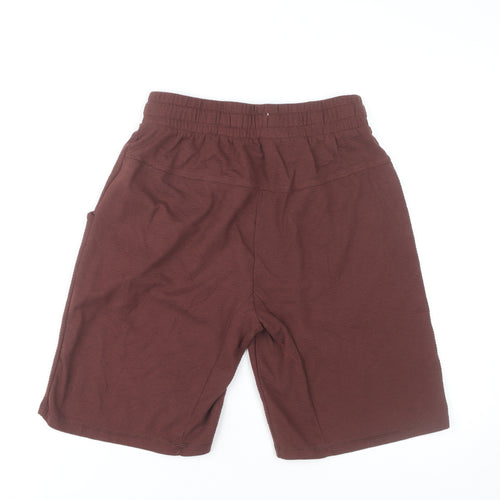 Penguin Women’s Brown Sweat Shorts S Regular Fit Cotton Drawstring