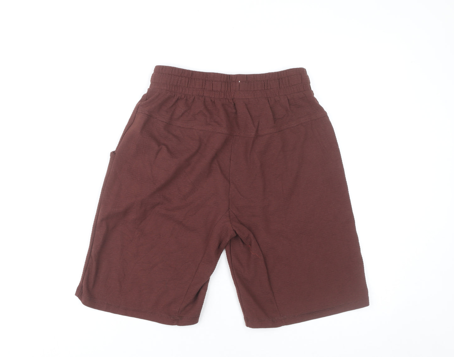 Penguin Women’s Brown Sweat Shorts S Regular Fit Cotton Drawstring