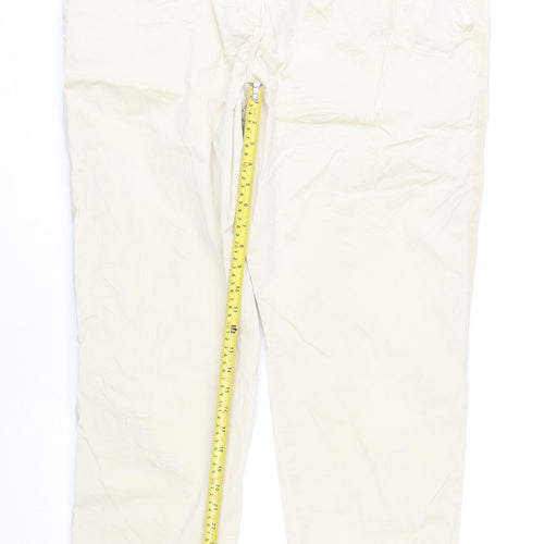 Marks and Spencer Womens Beige Chino Trousers Size 20 Long