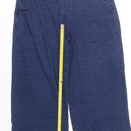 Marks and Spencer Womens Blue Wide-Leg Jeans Size 18 Cotton Blend