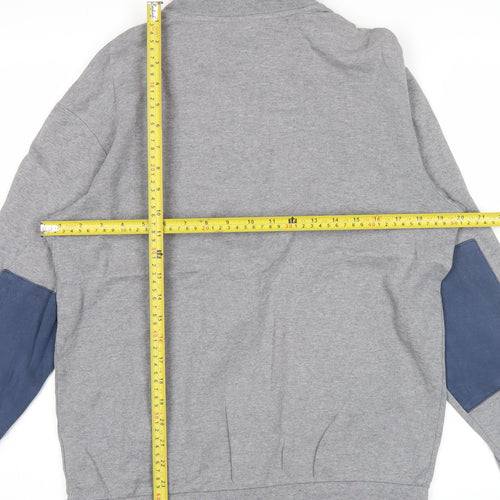 Adidas Mens Grey M Track Jacket Full Zip Cotton Sportswear