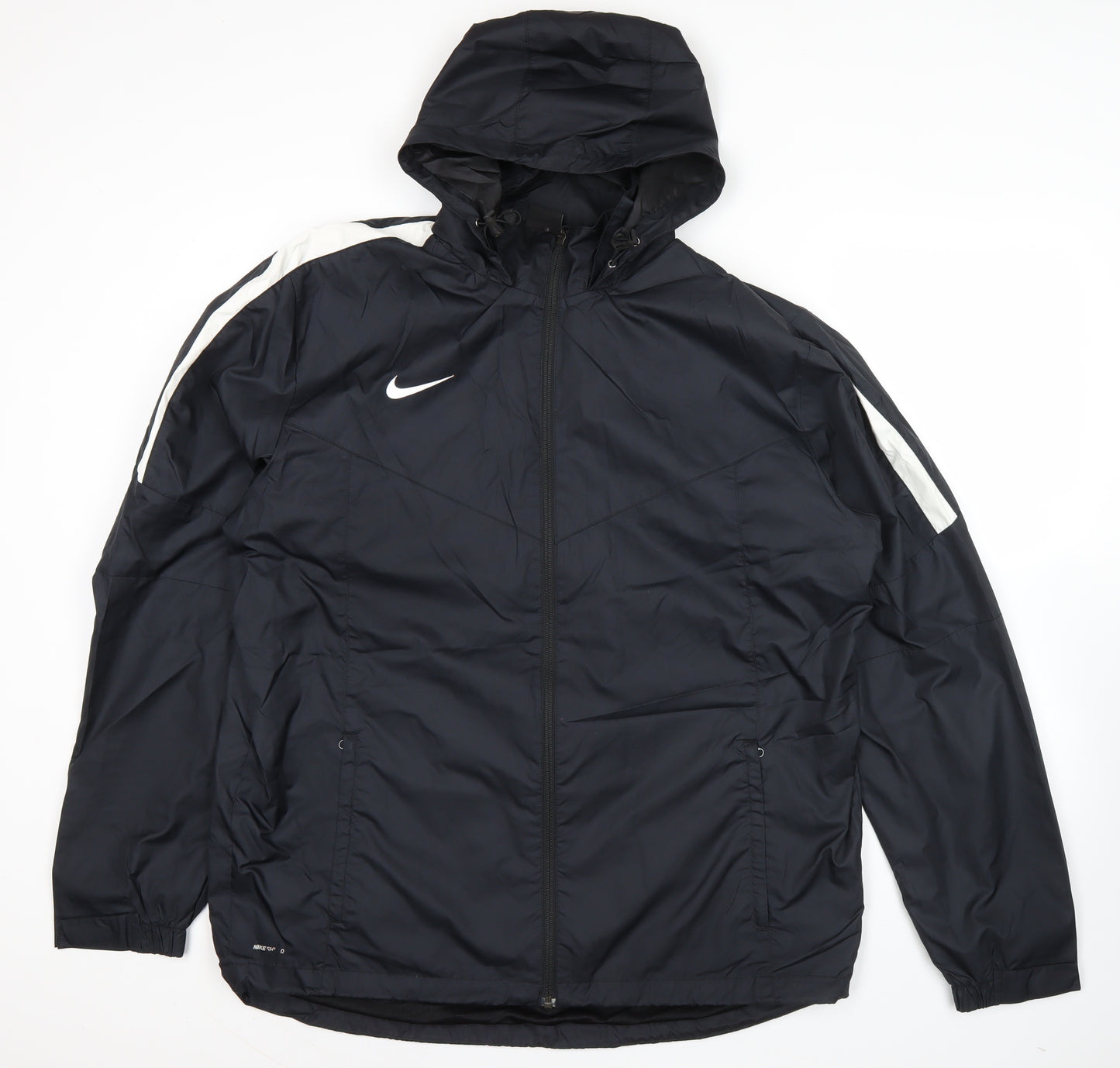 Nike Mens Black XL Windbreaker Hooded Jacket Sportswear