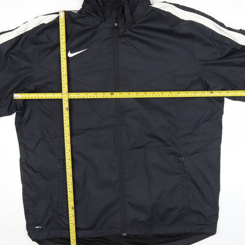 Nike Mens Black XL Windbreaker Hooded Jacket Sportswear