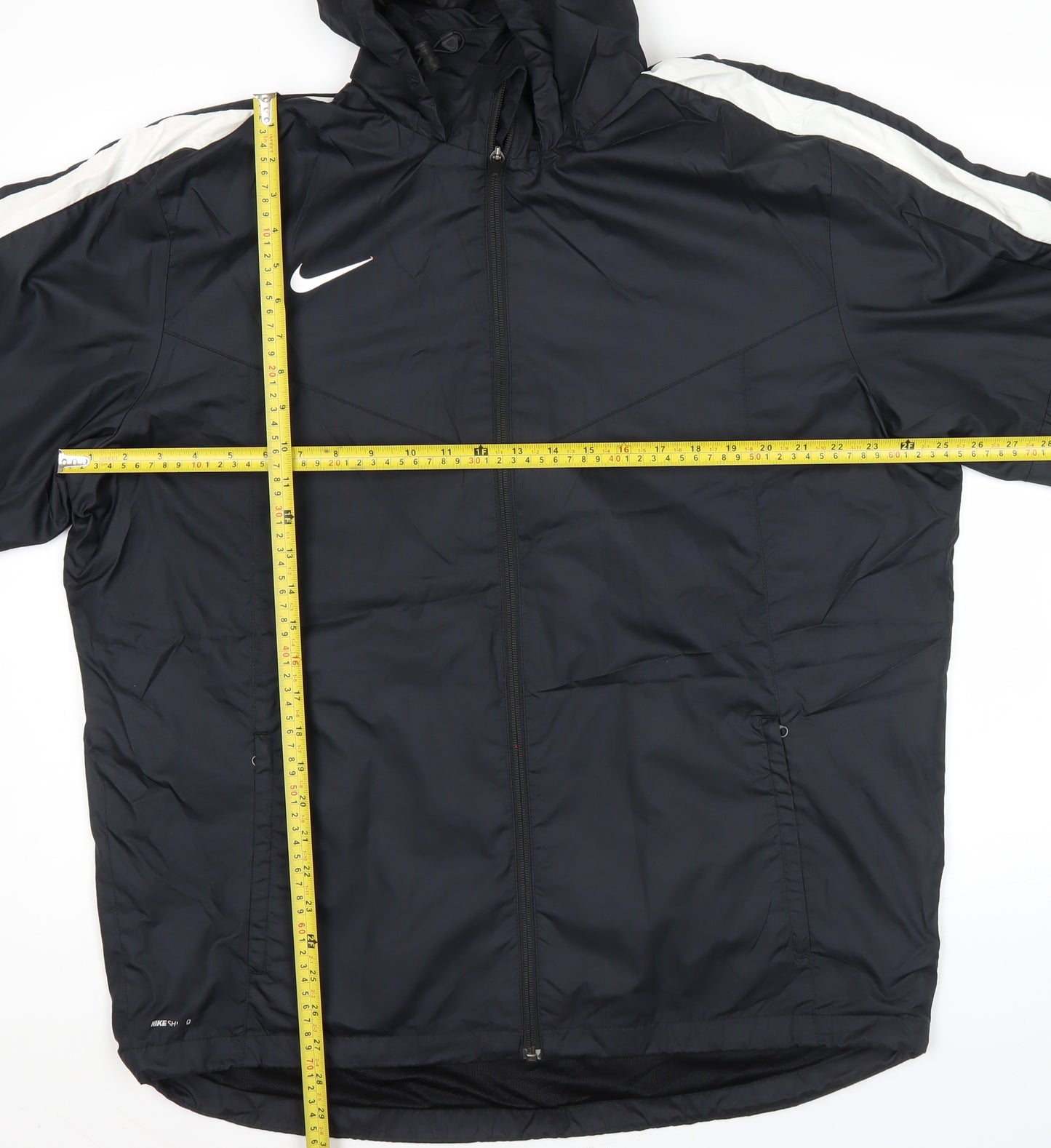 Nike Mens Black XL Windbreaker Hooded Jacket Sportswear