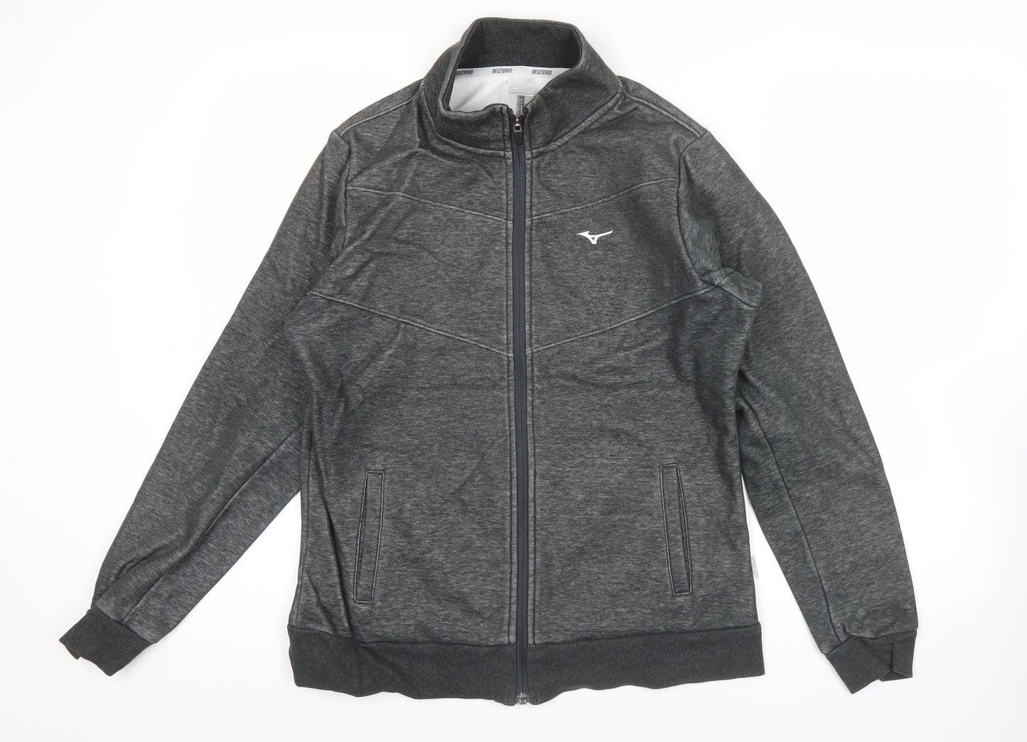 Mizuno Men's Grey L Track Jacket Full Zip Sportswear