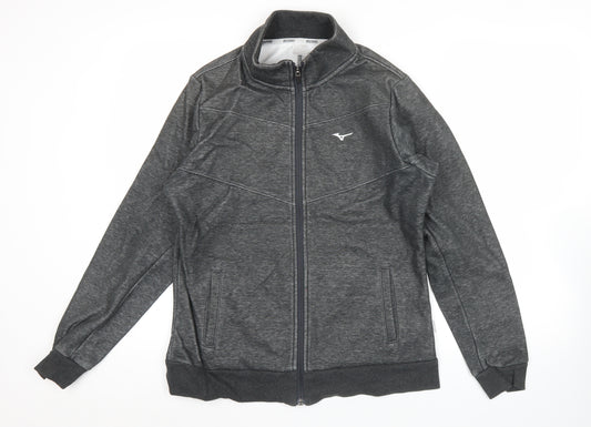 Mizuno Men's Grey L Track Jacket Full Zip Sportswear