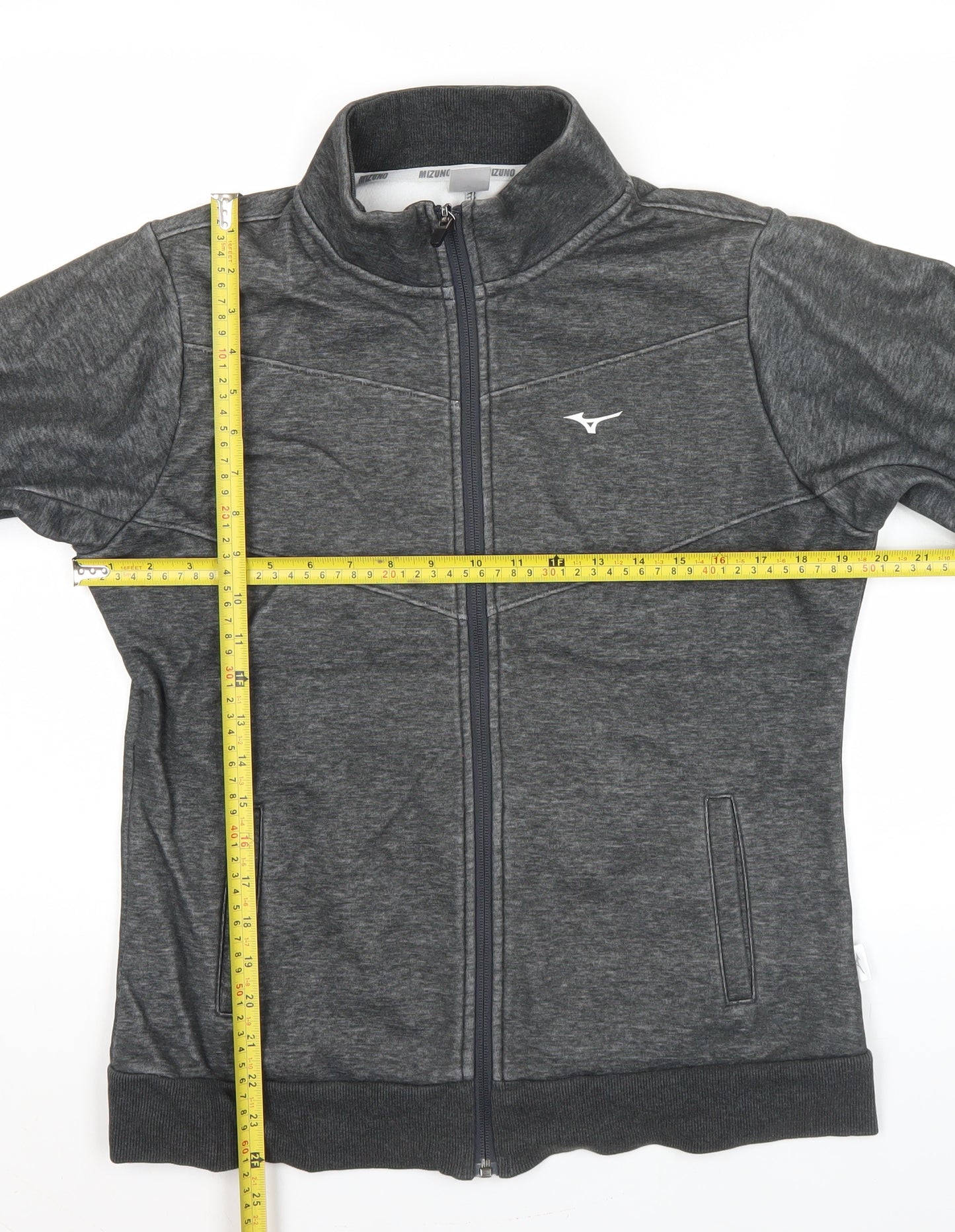 Mizuno Men's Grey L Track Jacket Full Zip Sportswear