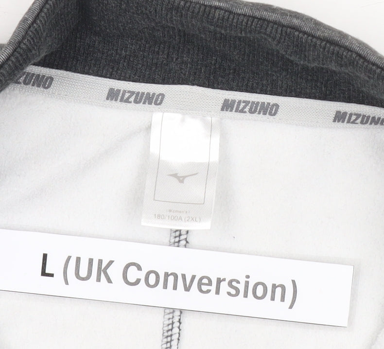 Mizuno Men's Grey L Track Jacket Full Zip Sportswear