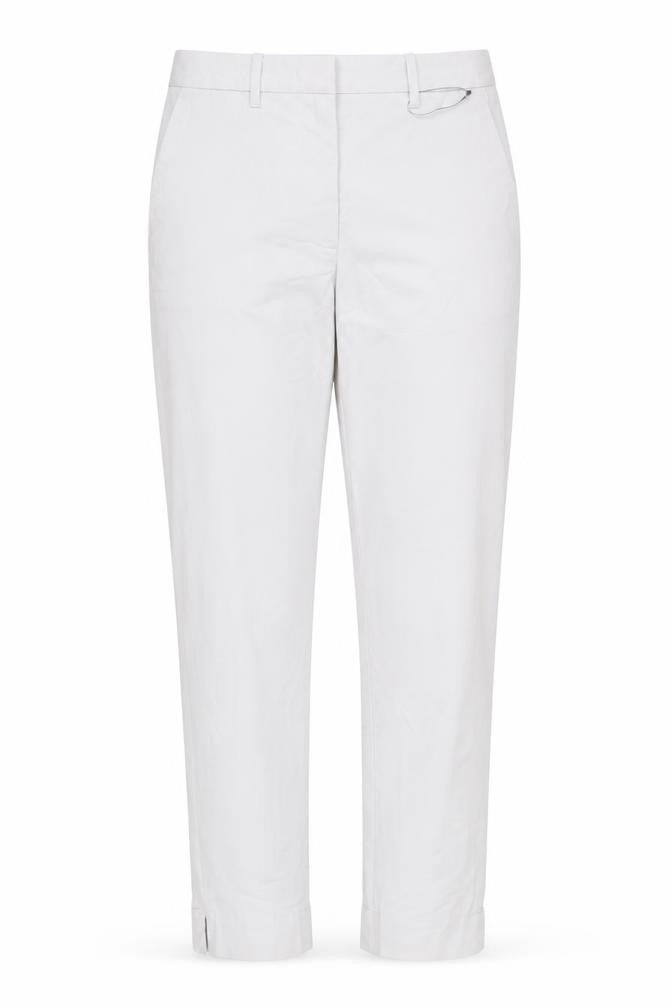 Front view of Marks & Spencer women’s grey, size UK 6, chino trousers workwear