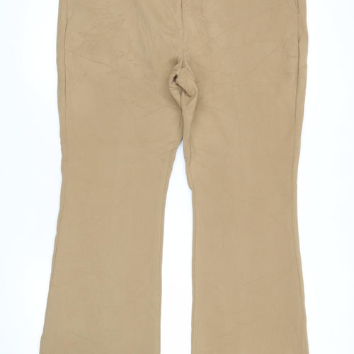 Marks and Spencer Women’s Beige Straight Leg Trousers Size 16