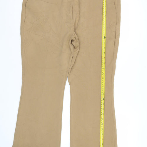 Marks and Spencer Women’s Beige Straight Leg Trousers Size 16