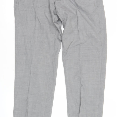 Marks and Spencer Womens Grey Regular Fit Dress Trousers Size 30