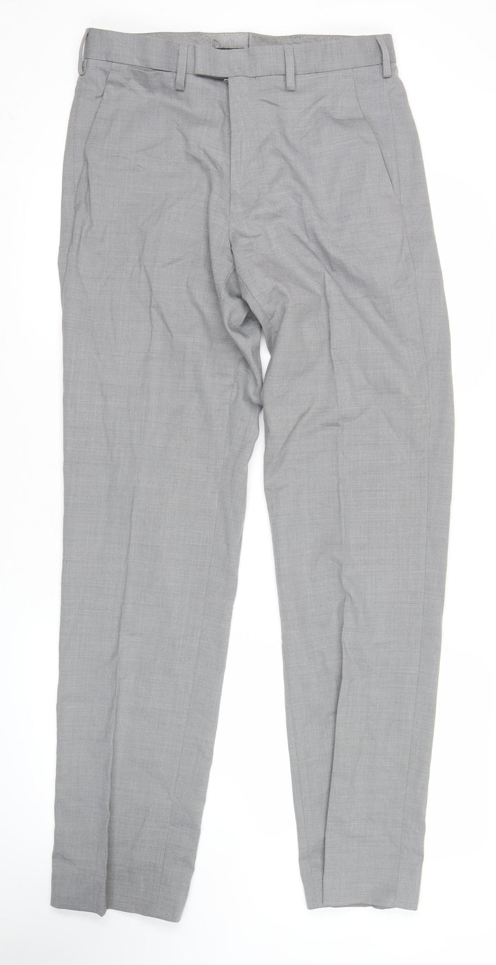 Marks and Spencer Womens Grey Regular Fit Dress Trousers Size 30
