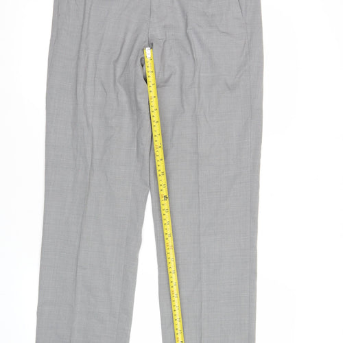 Marks and Spencer Womens Grey Regular Fit Dress Trousers Size 30