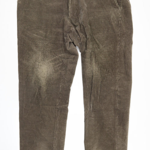 Marks and Spencer Men’s Brown Corduroy Trousers 42W 31L Regular Fit