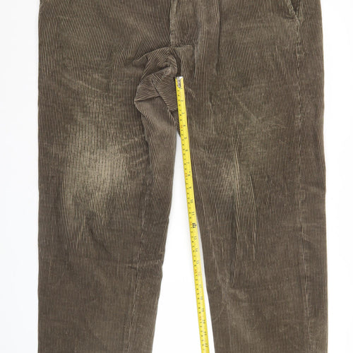 Marks and Spencer Men’s Brown Corduroy Trousers 42W 31L Regular Fit