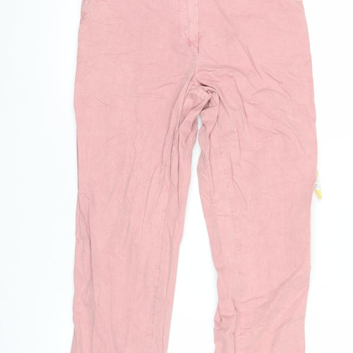 Marks and Spencer Women’s Pink Chino Trousers Size 6 Cotton Straight Fit