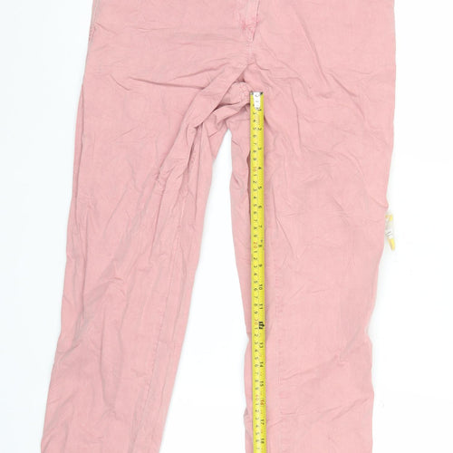 Marks and Spencer Women’s Pink Chino Trousers Size 6 Cotton Straight Fit
