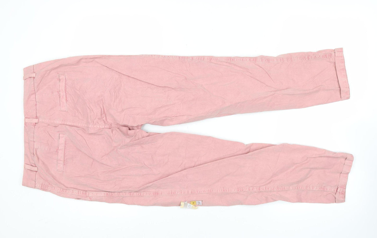 Marks and Spencer Women’s Pink Chino Trousers Size 6 Cotton Straight Fit