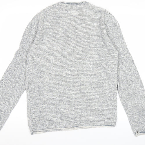 Jack & Jones Mens Grey Knit Pullover Jumper Size M Crew Neck