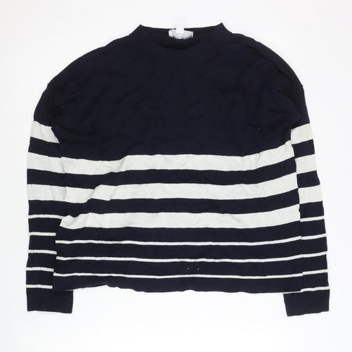 The White Company Women’s Blue Striped Pullover Jumper M