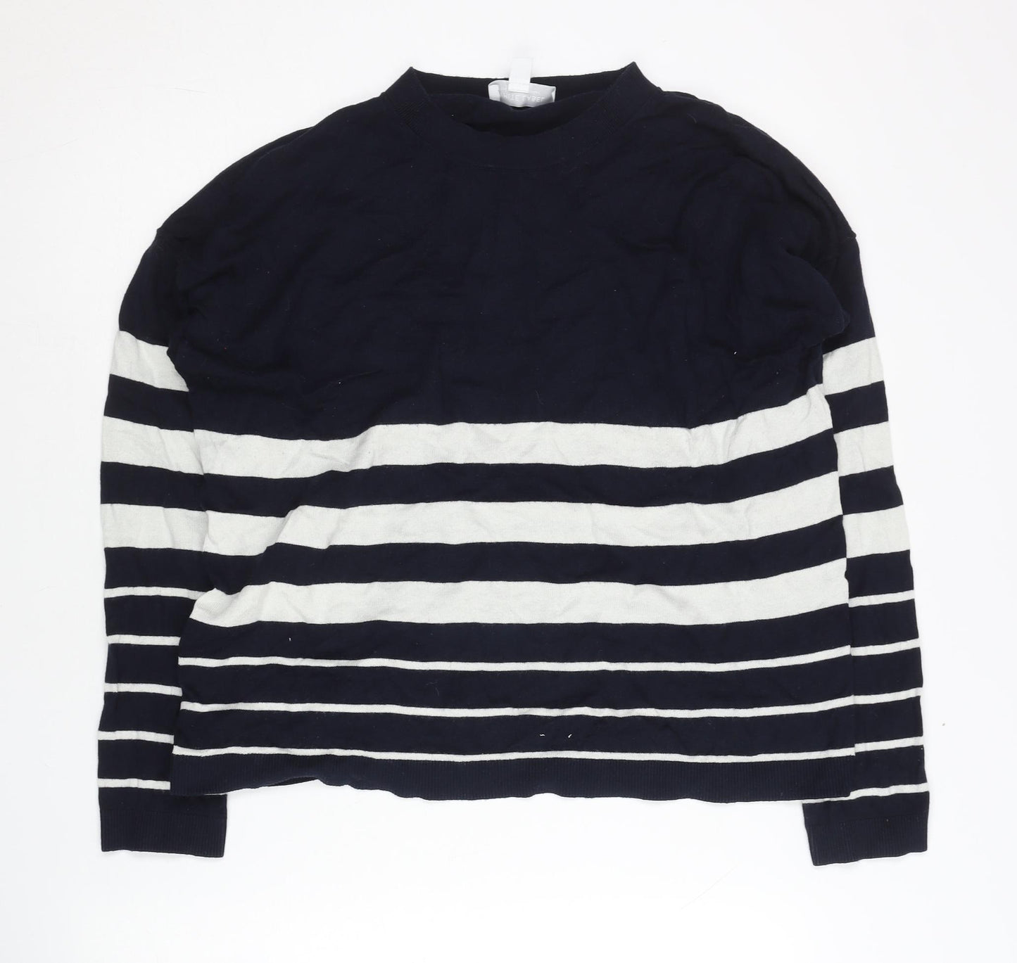 The White Company Women’s Blue Striped Pullover Jumper M