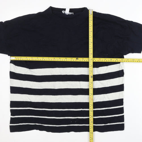 The White Company Women’s Blue Striped Pullover Jumper M