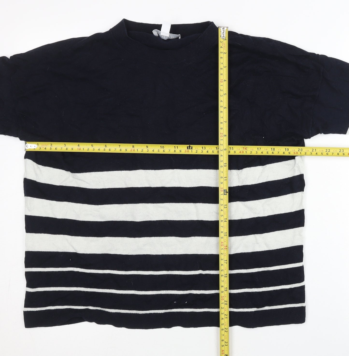 The White Company Women’s Blue Striped Pullover Jumper M