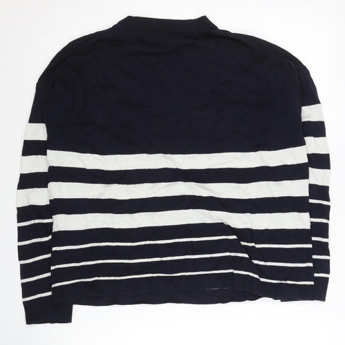 The White Company Women’s Blue Striped Pullover Jumper M