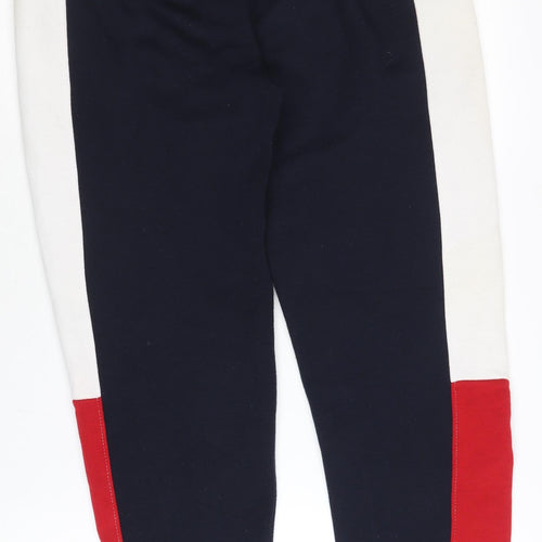 boohooMAN Men’s Colourblock Jogger Sweatpants Black Red White Size S