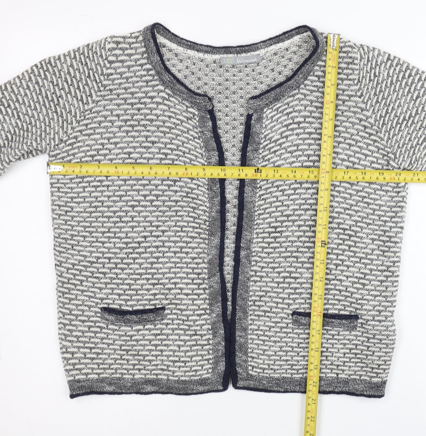 Marks and Spencer Women’s Grey Cardigan UK 10 Regular Knit