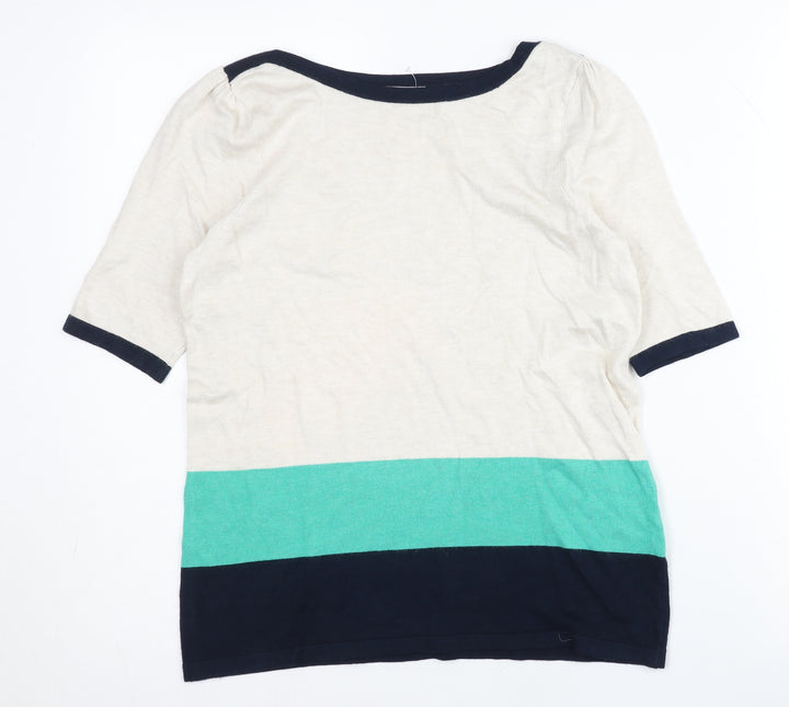 Marks and Spencer Womens Multicoloured Striped Jumper UK 8 Pullover