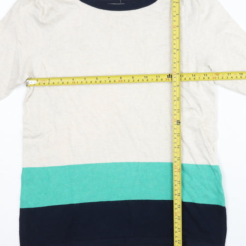 Marks and Spencer Womens Multicoloured Striped Jumper UK 8 Pullover