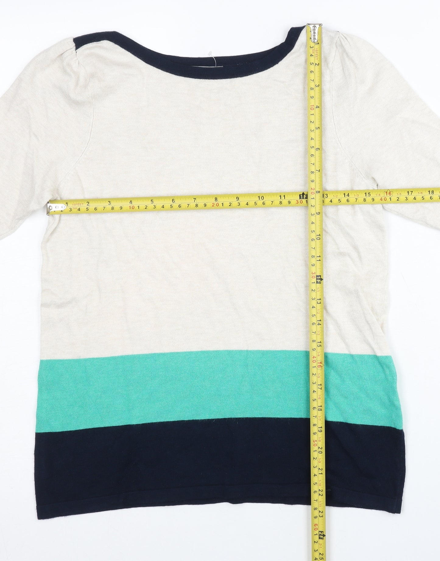 Marks and Spencer Womens Multicoloured Striped Jumper UK 8 Pullover