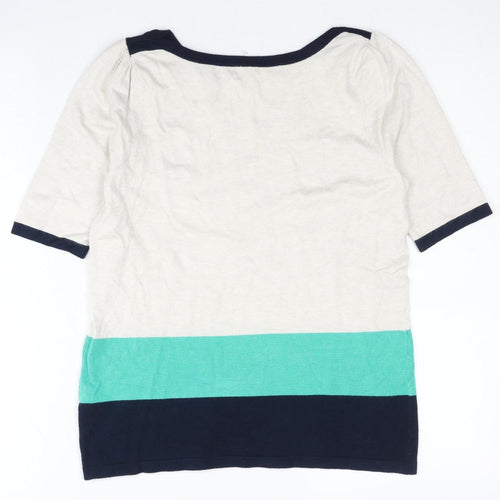 Marks and Spencer Womens Multicoloured Striped Jumper UK 8 Pullover