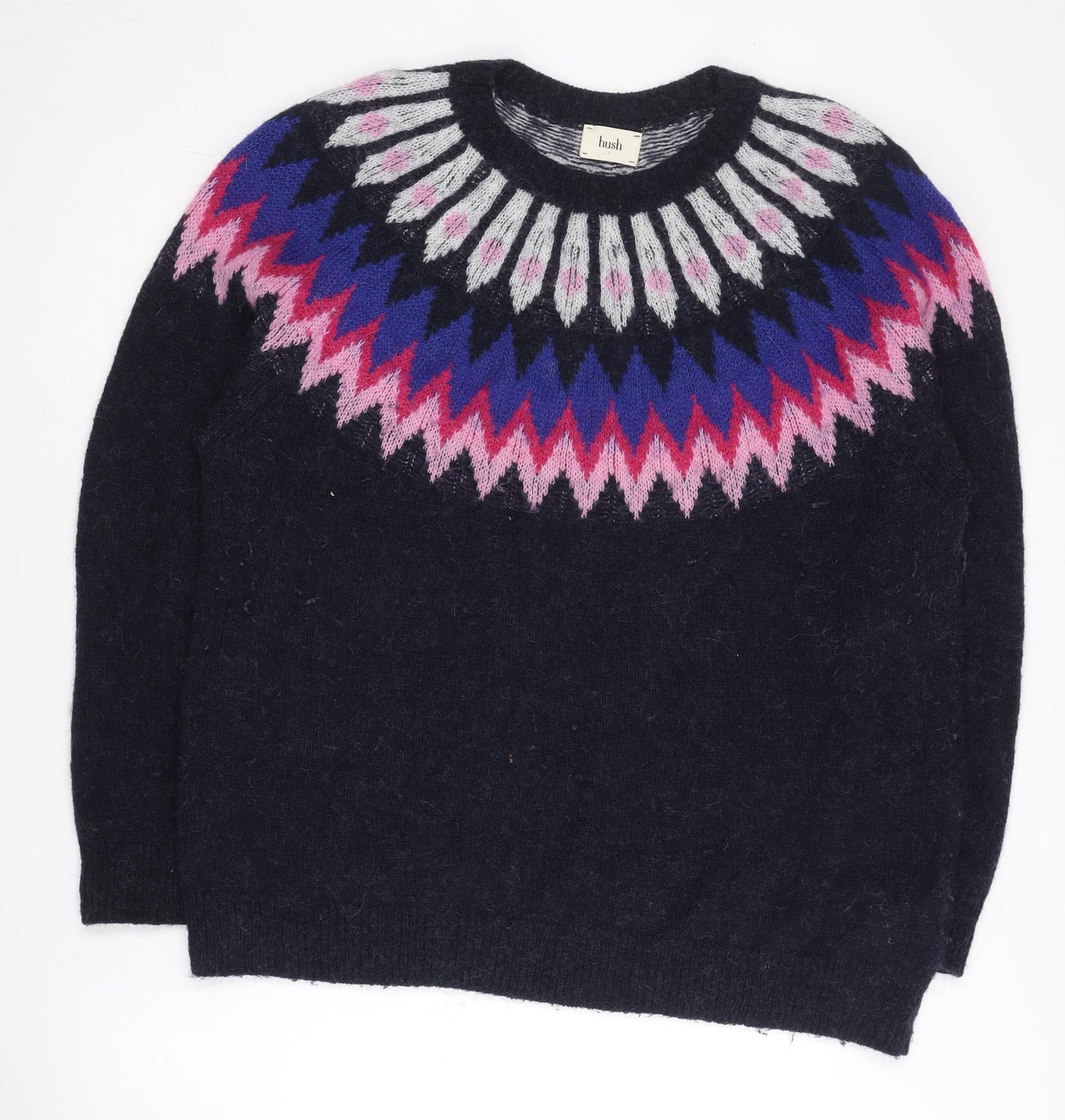 Hush Womens Multicoloured Fair Isle Wool Blend Jumper L
