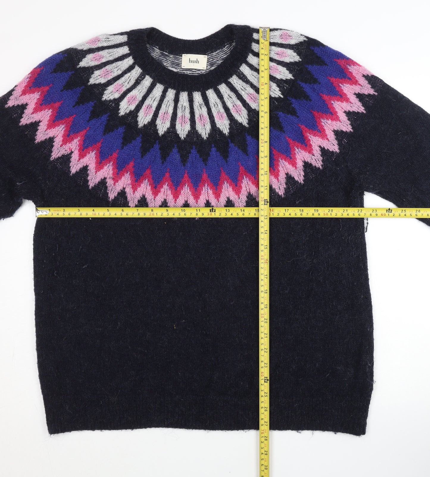 Hush Womens Multicoloured Fair Isle Wool Blend Jumper L