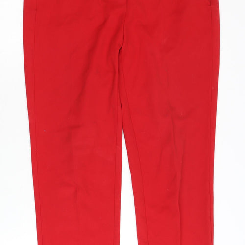 Marks and Spencer Women’s Red Slim Fit Straight Trousers Size 10