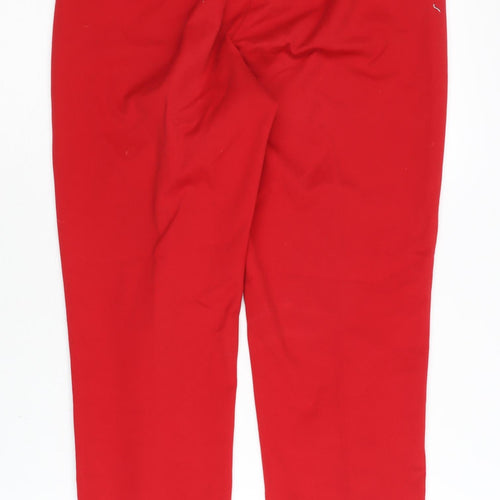 Marks and Spencer Women’s Red Slim Fit Straight Trousers Size 10