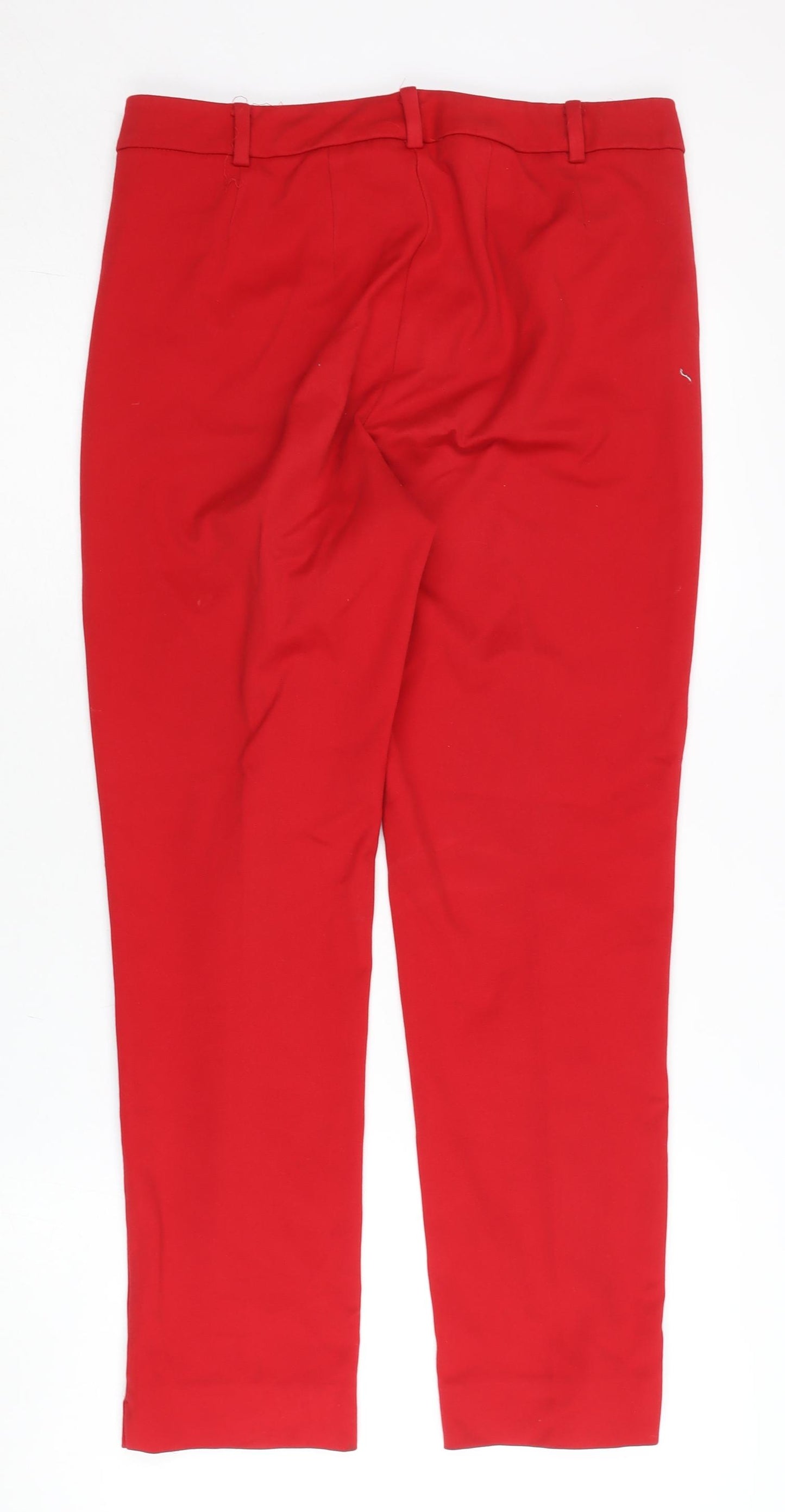 Marks and Spencer Women’s Red Slim Fit Straight Trousers Size 10