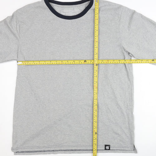 The White Company Men’s Grey Long Sleeve Pyjama Top M Polyester Cotton