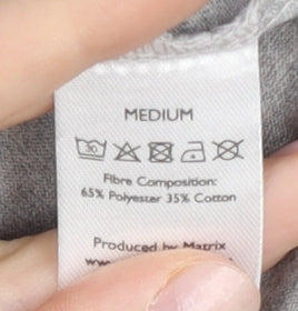 The White Company Men’s Grey Long Sleeve Pyjama Top M Polyester Cotton